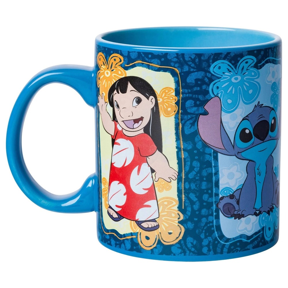 Disney Lilo and Stitch Mug Unisex 20oz Blue Lilo Stitch Angel Scrump Coffee Cup